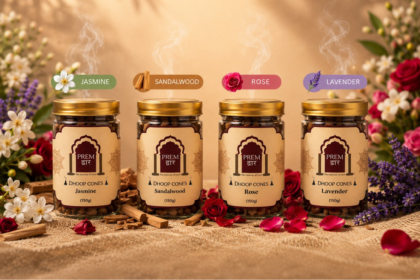 Pack of 4 - Dhoop Cones