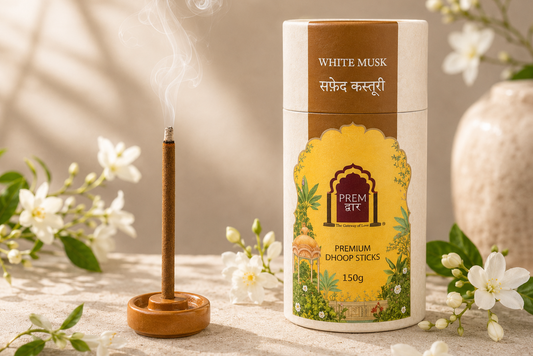 Musk Premium Dhoop Sticks + Jasmine Ittar Bottle