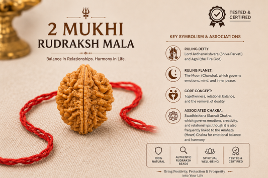 Original 2 Mukhi Rudraksh(With Test Certificate Card and Serial Number)