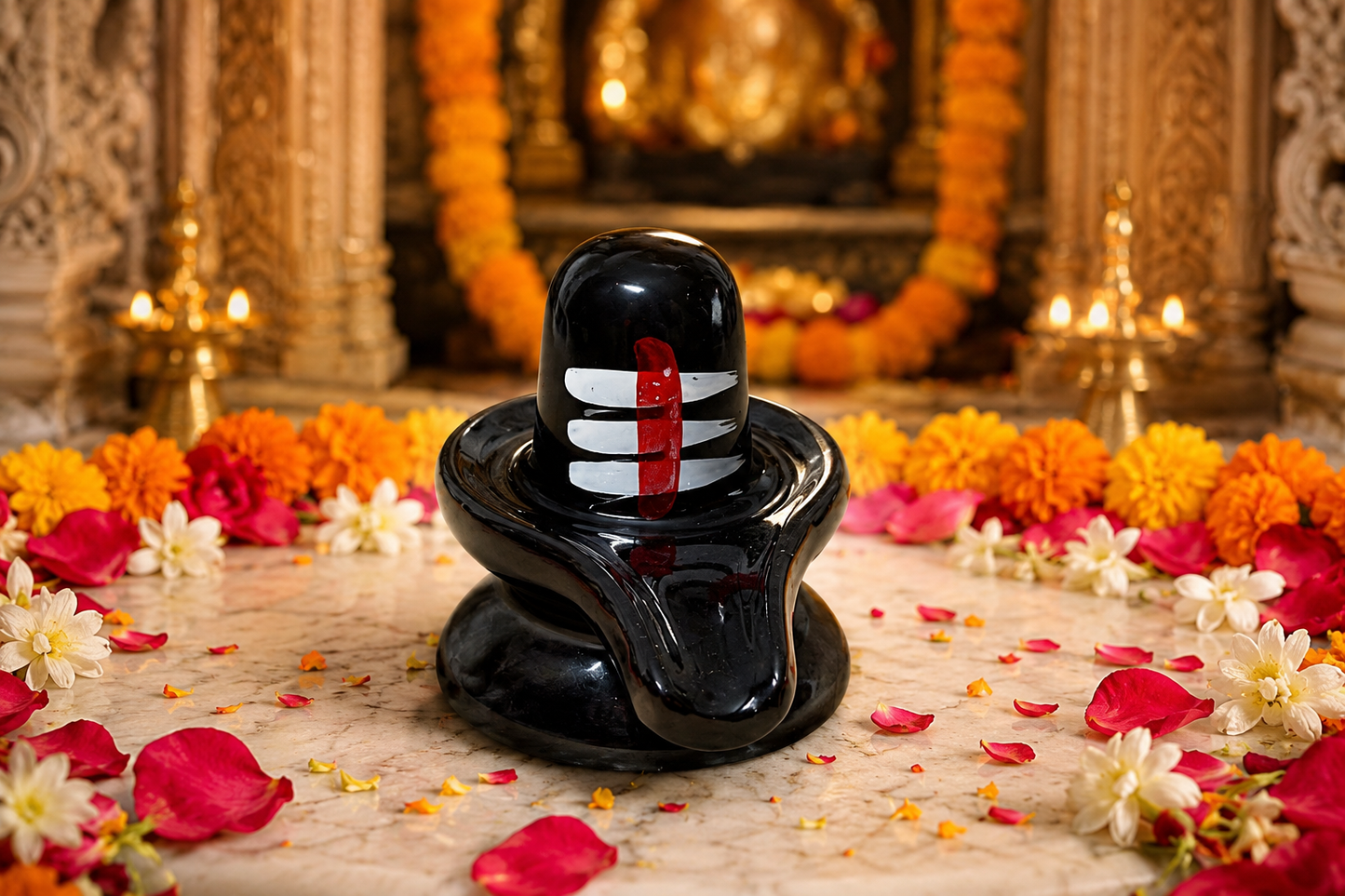 Black Ceramic Shivling for Daily Puja (90 Grams)