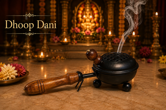 Traditional Metal Dhoop Dani for Daily Havan (21 cm)