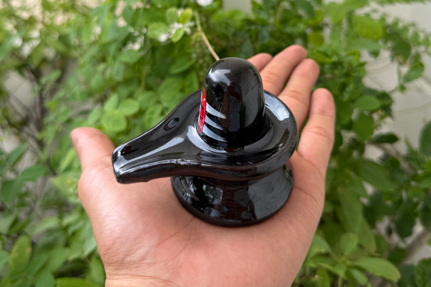 Black Ceramic Shivling for Daily Puja (90 Grams)