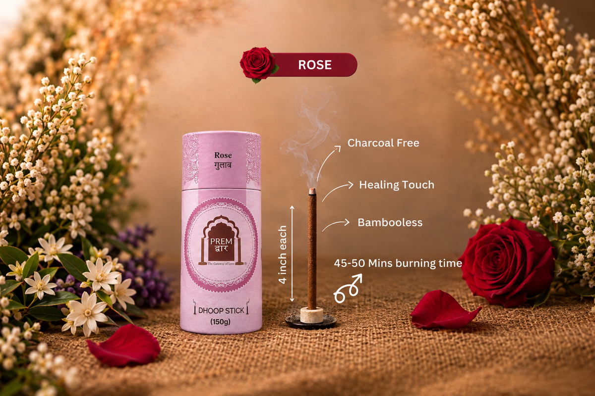 ROSE DHOOP STICKS | Pack of 60